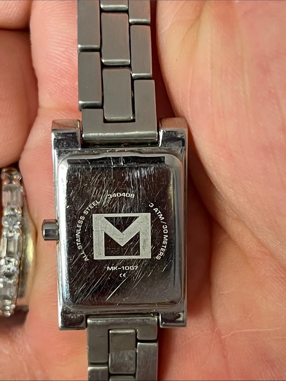 Michael Kors Silver-Tone Bracelet Watch with Neon Green Patterned Dial - Picture 2 of 11